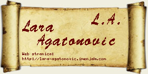 Lara Agatonović vizit kartica